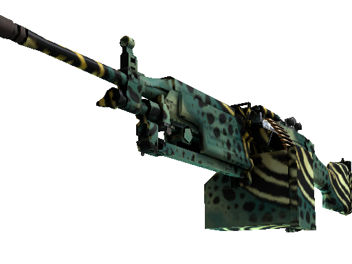 StatTrak™ M249 | Emerald Poison Dart (Minimal Wear)