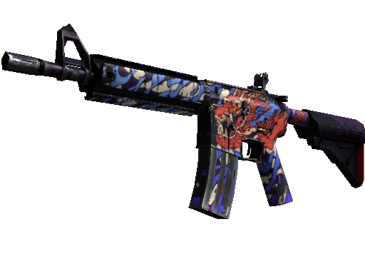 StatTrak™ M4A4 | 龍王 (Dragon King) (Well-Worn)