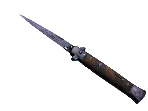 ★ Stiletto Knife | Blue Steel (Battle-Scarred)