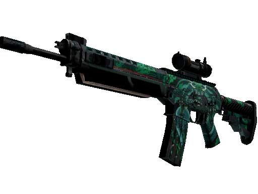 SG 553 | Dragon Tech (Battle-Scarred)