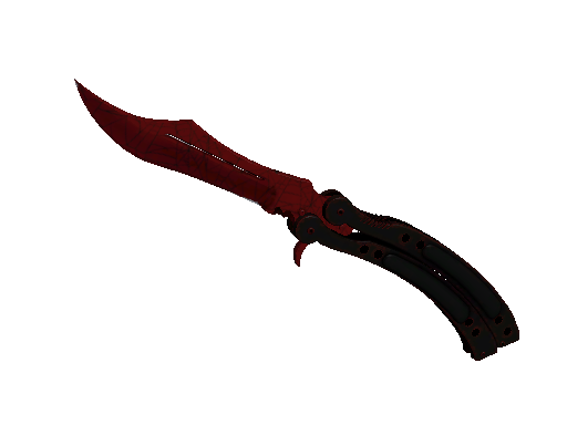 ★ Butterfly Knife | Crimson Web (Minimal Wear)