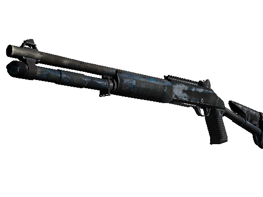 Souvenir XM1014 | VariCamo Blue (Battle-Scarred)