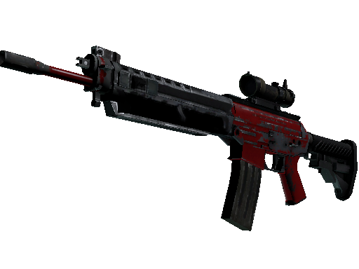 SG 553 | Candy Apple (Battle-Scarred)