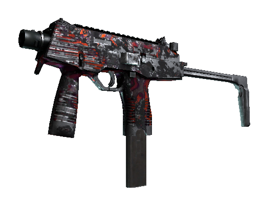 StatTrak™ MP9 | Ruby Poison Dart (Battle-Scarred)