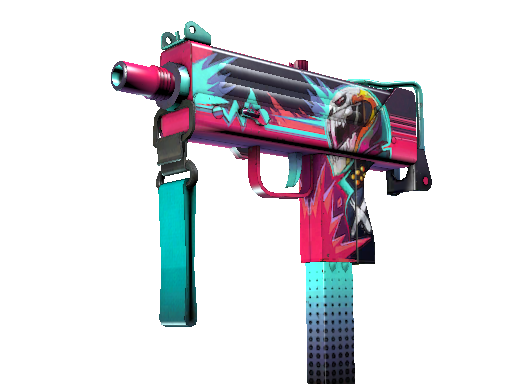 MAC-10 | Neon Rider (Well-Worn)