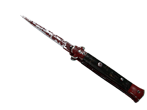 ★ Stiletto Knife | Crimson Web (Battle-Scarred)