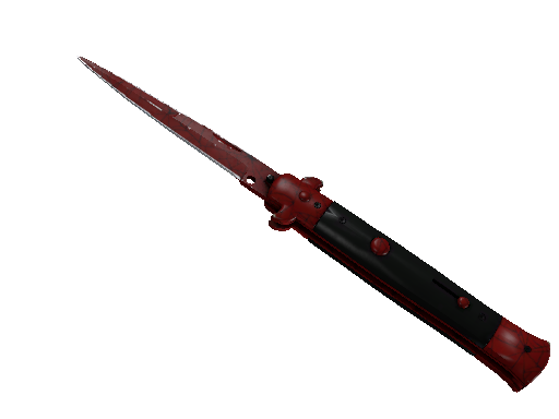 ★ Stiletto Knife | Crimson Web (Well-Worn)