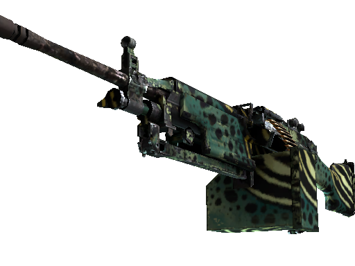 StatTrak™ M249 | Emerald Poison Dart (Well-Worn)