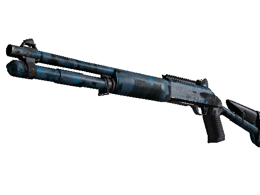 Souvenir XM1014 | VariCamo Blue (Well-Worn)