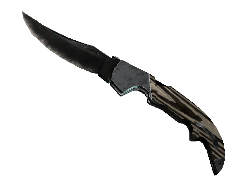 ★ Falchion Knife | Black Laminate (Battle-Scarred)