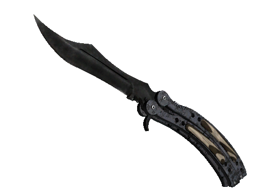 ★ StatTrak™ Butterfly Knife | Black Laminate (Battle-Scarred)