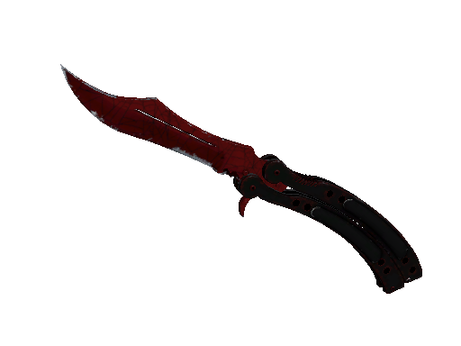 ★ Butterfly Knife | Crimson Web (Well-Worn)