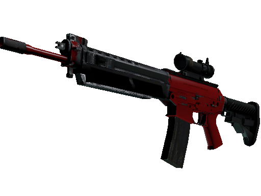 SG 553 | Candy Apple (Well-Worn)