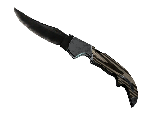 ★ StatTrak™ Falchion Knife | Black Laminate (Battle-Scarred)