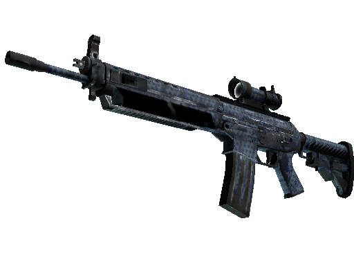 SG 553 | Waves Perforated (Battle-Scarred)