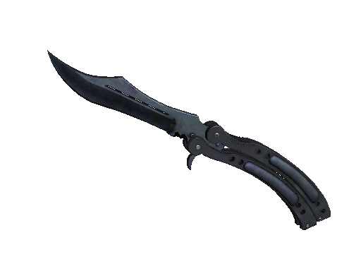 ★ StatTrak™ Butterfly Knife | Blue Steel (Well-Worn)