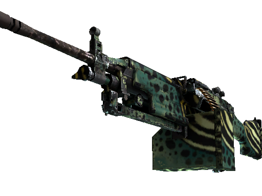 M249 | Emerald Poison Dart (Well-Worn)